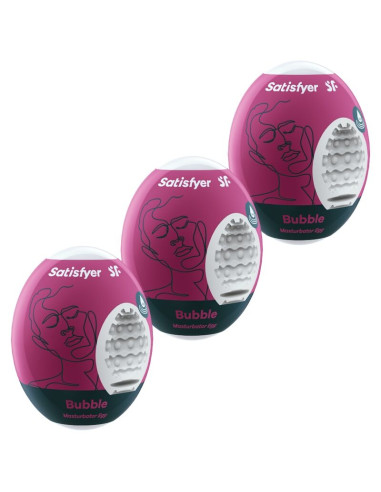 SATISFYER 3 HUEVOS MASTURBADORES BUBBLE