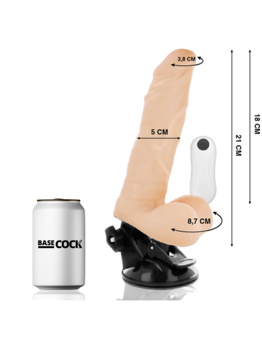 BASECOCK VIBRADOR ARTICULABLE CONTROL REMOTO NATURAL 21 CM O 5 CM