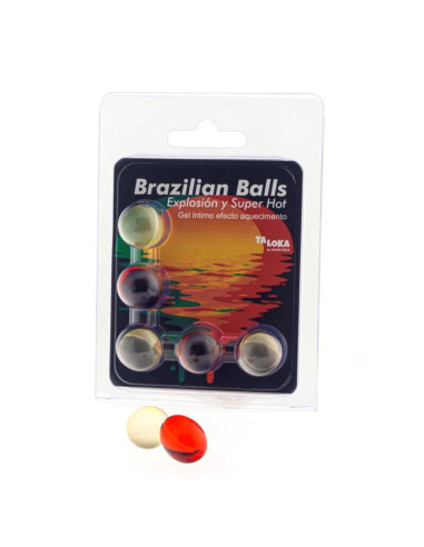 TALOKA BRAZILIAN BALLS GEL EXCITANTE EFECTO SUPER CALIENTE 5 BOLAS