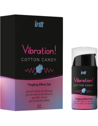 INTT GEL EFECTO VIBRADOR UNISEX ALGODON DE AZUCAR 15 ML