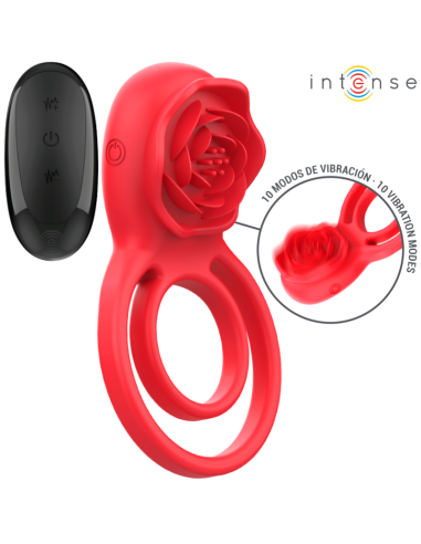 INTENSE GAIL ROSA ESTIMULADORA 10 VIBRACIONES ROJO CONTROL REMOTO