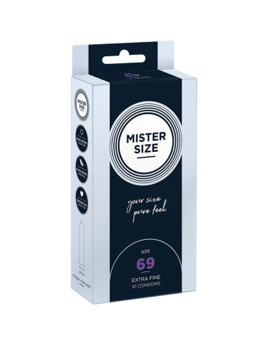 MISTER SIZE PRESERVATIVOS TALLA XXXL 69 MM 10 UNIDADES