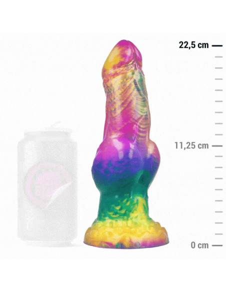 EPIC IRIS DILDO CON TESTICULOS ARCOIRIS DE PLACER